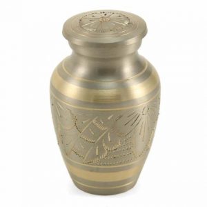 Classic Keepsake Urn - Platinum Engraved