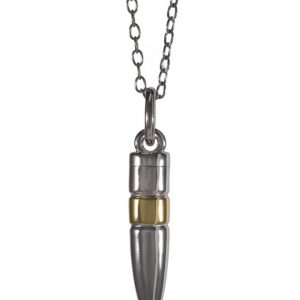 Two Tone Bullet Ash Pendant