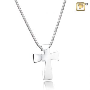 Plain Cross (Silver) Ash Pendant