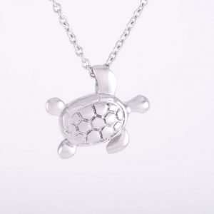 Turtle Ash Pendant Stainless Steel