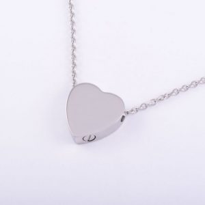 Plain Heart Ash Pendant Stainless Steel