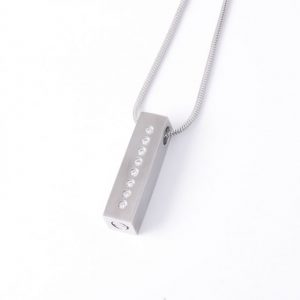 Diamante Rectagle Ash Pendant Stainless Steel