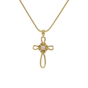 Bronze Infinity Cross Pendant