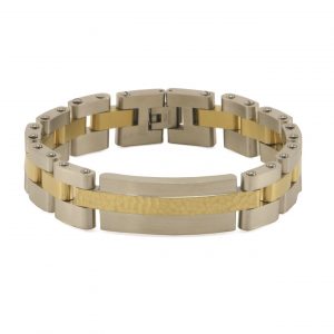 Cable Link Pewter Bracelet