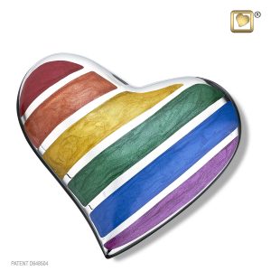 H222 Rainbow Heart Urn