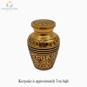Engraved Copper Keepsake Urn