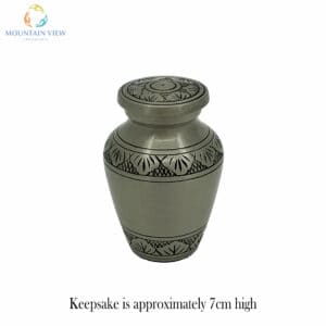 Decorative Pewter Keepsake Urn