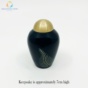 Leafy Midnight Keepsake Urn