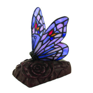 Purple Butterfly Keepsake Lamp