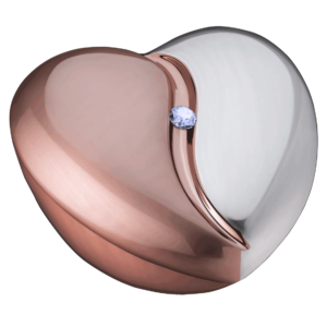Heartfelt Brushed Rose Gold Large Urn