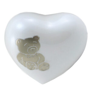 White Teddybear Heart