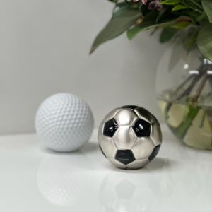 Soccer Ball Matte Black/Brush Pewter Keepsake