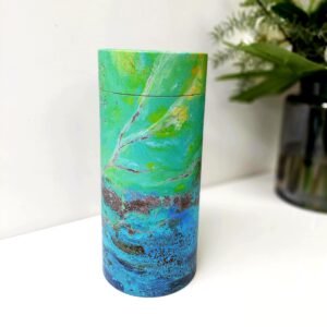 Abstract Blue Medium Scattering Tube